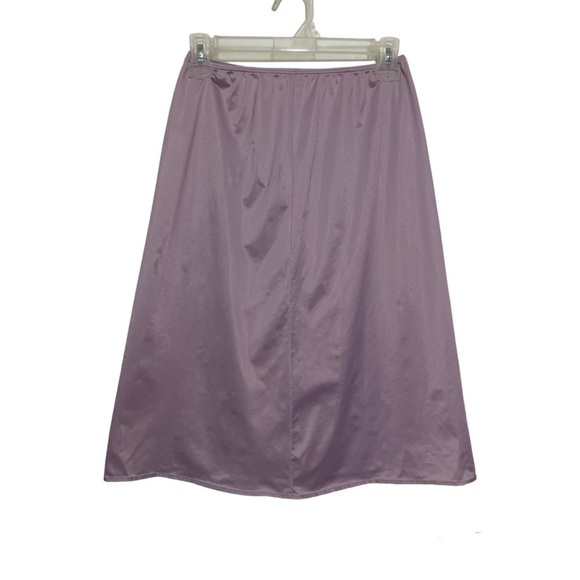 Vintage Dresses & Skirts - VINTAGE slip midi skirt with butterfly motif and rear slit  in back